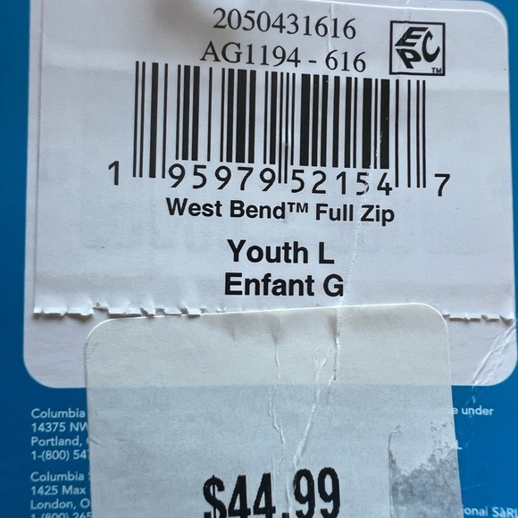 NWT Columbia Youth Girl's Large 14/16 Purple Patterned Fleece Jacket (G4) - Picture 5 of 6